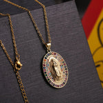 2X1/ 💯 ¡ENVÍO GRATIS! ❕❗ Collar Virgen María Oro 18K